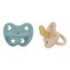 Hevea Napp, 3- 36 mån, Ortodontisk, Sand & Ocean Blue - 2 st