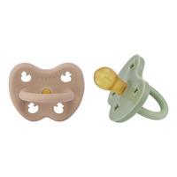 Hevea Napp, 3- 36 mån, Rund, Tan Beige & Moss Green - 2 st