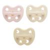 Hevea Napp, Trial Trio-Pack, Newborn 0 mån+, Powder Pink, Cream & Milky White - 3 st
