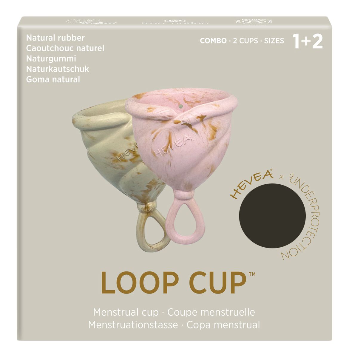 LOOP Menskopp size 1+2 Combo, Golden Blush & Golden Sand - 2 st