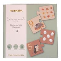 Filibabba Räknepussel - Nordiska djur - 1 st