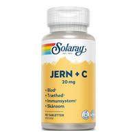 Solaray Järn +C 20 mg - 90 tabletter