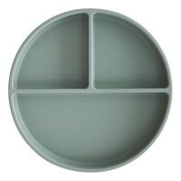 Mushie Silikontallrik med fack - Cambridge Blue