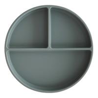 Mushie Silikontallrik med fack - Dried Thyme