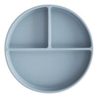Mushie Silikontallrik med fack - Powder Blue