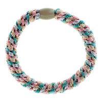 By Stær Hårsnodd Rosa/Beige/Turkos Glitter - 1 st