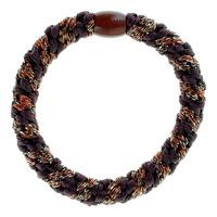 By Stær Hårsnodd Svart/Brun/Guld Glitter - 1 st