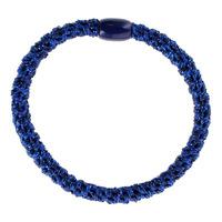 By Stær Hårsnodd Tunn Blå Glitter - 1 st