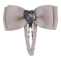 By Stær Dubbelsrosett Hårspänne spænde Grå/Grå Glitter - 1 st