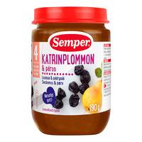 Semper Fruktpuré katrinplommon, päron och äpple 4 mån - 190 g