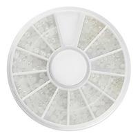 UNIQ Nail Art Ädelsten vita pärlor - 1 st