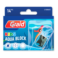 Graid Aqua Block Kids Plåster Ocean Animals - 14 st