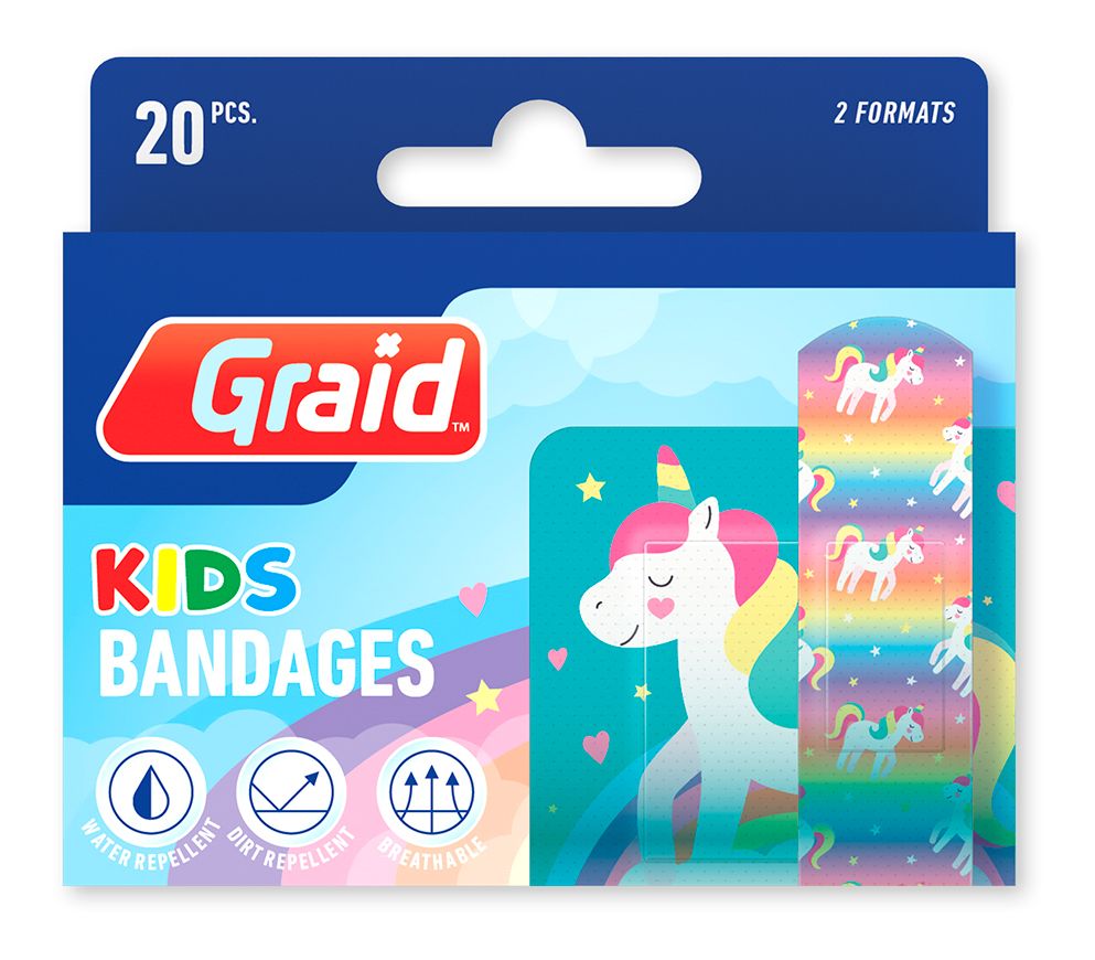 Printed Plåster Kids Unicorn - 20 st
