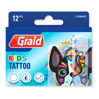 Graid Tattoo Effect Plåster Abstract Animals - 12 st