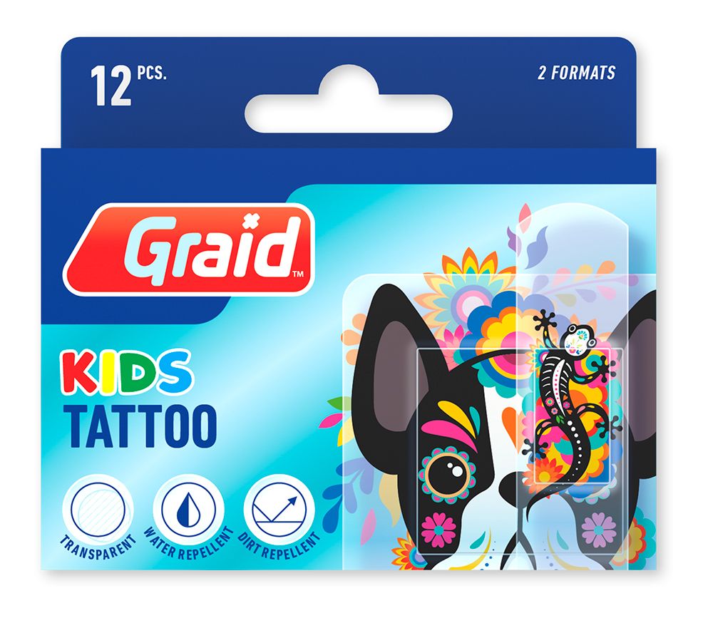 Tattoo Effect Plåster Abstract Animals - 12 st