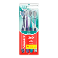 Colgate 360 Deep Clean Tandborste Soft - 4 st