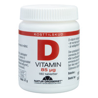 Natur-Drogeriet D-vitamin 85 µg - 180 tabletter