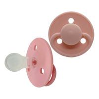 Mininor Silikonnapp 6 mån+ rosa - 2 st