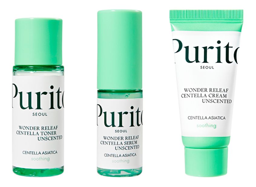 Sweden product data sample: Purito SEOUL Wonder Releaf Centella Mini kit Unscented