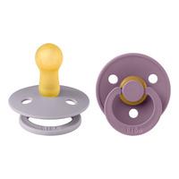 BIBS Colour Latex Rund Fossil Grey/Mauve 2 pack - Str 2