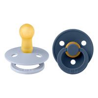 BIBS Colour Latex Rund Dusty Blue/Steel Blue 2 pack - Strl 2