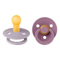 BIBS Colour Latex Rund Fossil Grey/Mauve 2 pack - Str 1