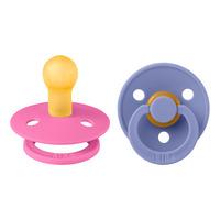BIBS Colour Latex Rund Bubblegum/Peri 2 pack - Strl 1