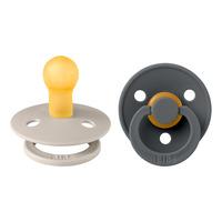 BIBS Colour Rund Latex Sand/Iron 2 pack - flera storlekar