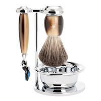 Mühle Rakset med Rakhyvel, Rakborste, Ställ och Skål - Horn