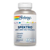 Solaray Spektro Multi-Vita-Min utan järn och vitamin K - 200 kapslar