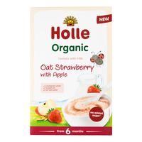 Holle Fullkornsgröt med mjölk, jordgubbar, äpple, eko - 250 g