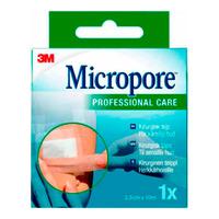 Micropore 3M kirurgisk tape 2,5 cm x 10 m - beige