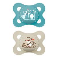 MAM Original Naturgummi Napp Blå/Natur 0-6 mån - 2 st
