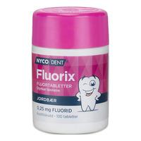 Nycodent Fluorix 0,25 mg Jordgubb - 100 tabletter