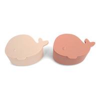 Filibabba Set med 2 små snacksboxar - Valen Christian - Blush - 2 st