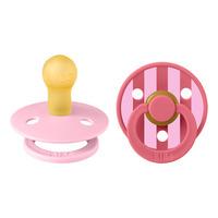 BIBS Studio Colour Block Latex Baby Pink Coral Mix 2-pack - Strl 1