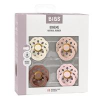 BIBS Boheme Latex Ivory/Blush/Woodchuck/Blossom 4-pack - Strl 2