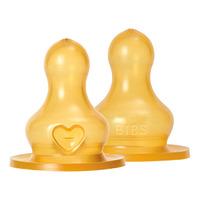 BIBS Baby Bottle Nipple Round Latex Medium Flow - 2 st