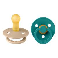 BIBS Colour Latex Round Taupe/Scuba 2-pack - Strl 2