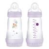 MAM Anti-Colic Nappflaska 260 ml, Lila - 2 st