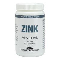 Natur-Drogeriet Zink 22 mg - 100 tabletter