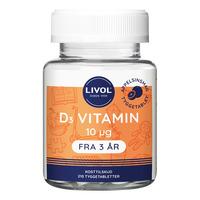 Livol Vitamin D3 10 μg - 210 tuggtabletter