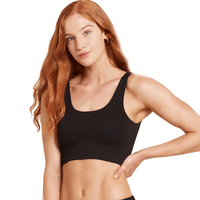 Boody Ribbed Seamless Bra Black - 1 st - Large