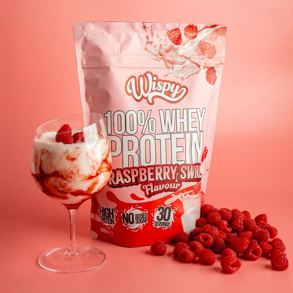 Whey Raspberry Köp Wispy Whey Raspberry Swirl - 1000 g | Med24.se