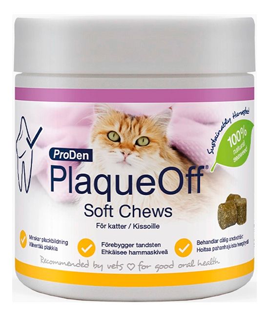 PlaqueOff Softchews tuggtabletter katt - 120 st