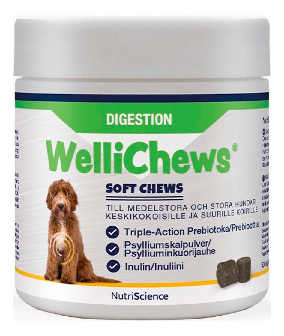 Wellichews Digestion tuggtabeletter hund, M/L - 60 st