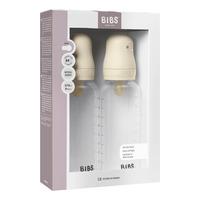 BIBS Baby Bottle Round Latex 270 ml Medium Flow - Ivory - 2 st
