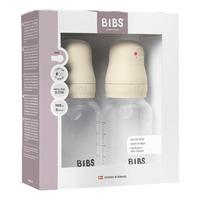 BIBS Baby Bottle Round Silicone 150 ml Slow Flow - Ivory - 2 st