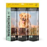 Faunakram Hundsnacks 3i1 med lamm & kyckling, valuepack - 600 g