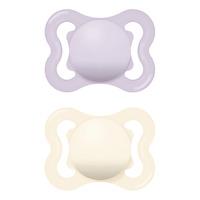 MAM Air Silikon Napp Lila/Neutral 0-6 mån - 2 st